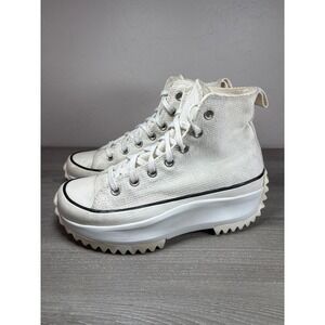 Converse Run Star Hike Hi Top Platform Sneakers Tonal Marble Egret  Womens Sz 7